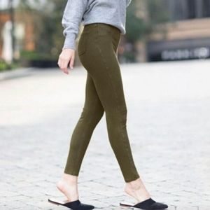 Spanx Jean-ish Legging Olive Green Womens Size M